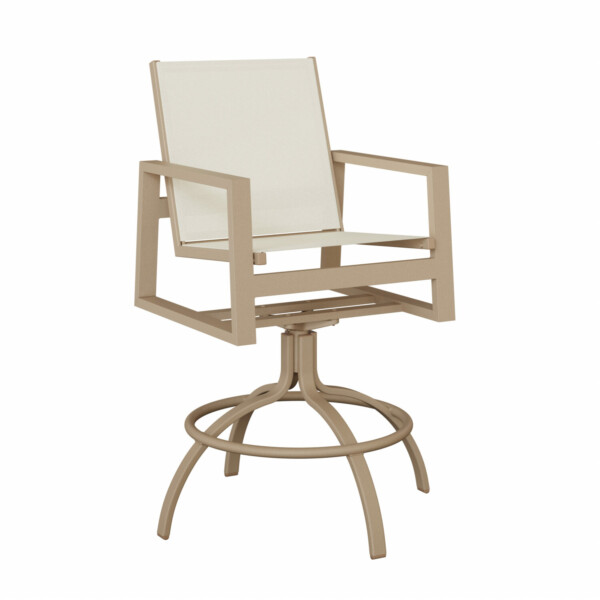 Vida Sling Swivel Bar Chair